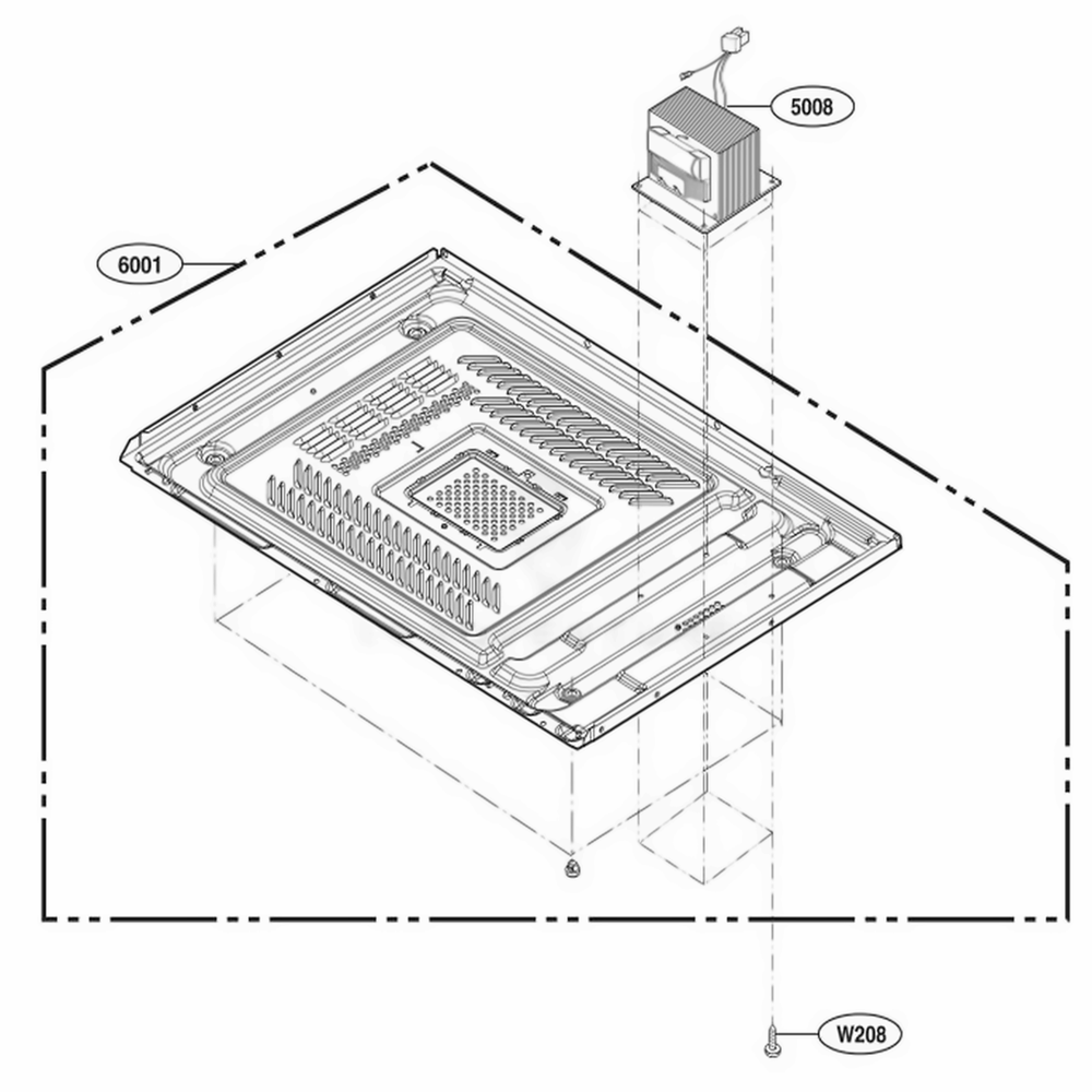 Base Plate Parts Diagram and Parts List for LCS2045WBK CSLELGA LG Range