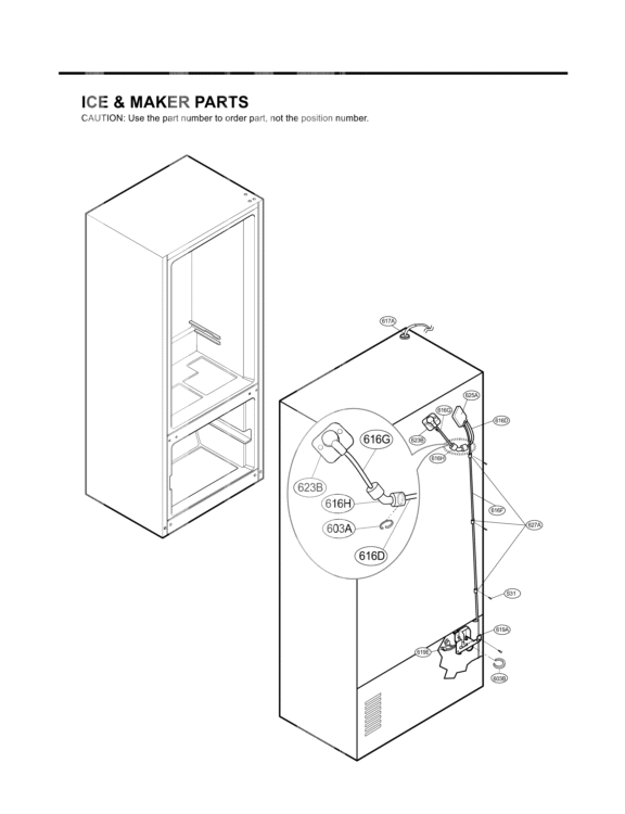 ICE & MAKER PARTS Diagram and Parts List for LFX25980ST LFX25980ST /01 LG Refrigerator