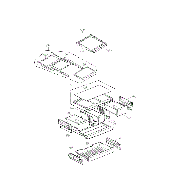 Refrigerator Diagram and Parts List for LFX28977SW 00 LG Refrigerator
