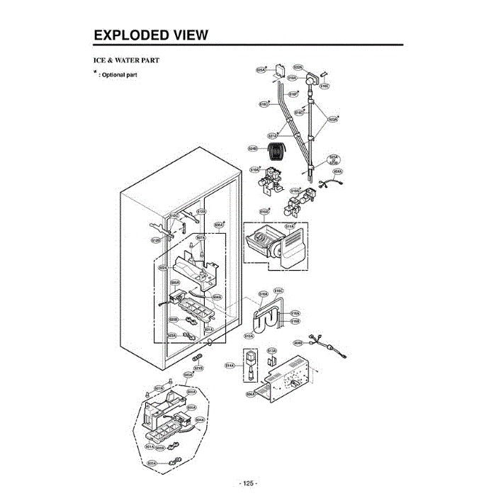 Section 2 Diagram and Parts List for LRSC21934SW ASWCLGA LG Refrigerator