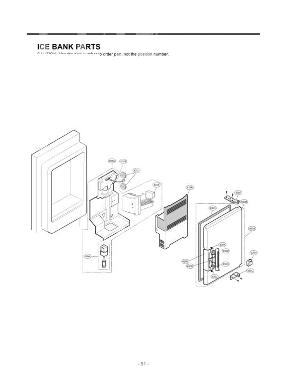 ICE BANK PARTS Diagram and Parts List for LFX25971SB LFX25971SB /01 LG Refrigerator