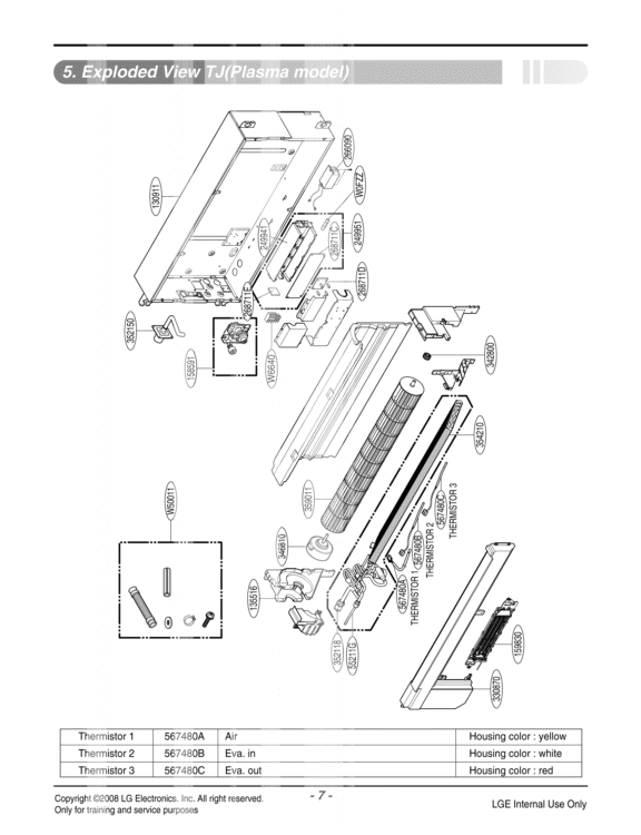 Exploded View Diagram and Parts List for ARNU073TJC2 ANWALUS LG Air Conditioner
