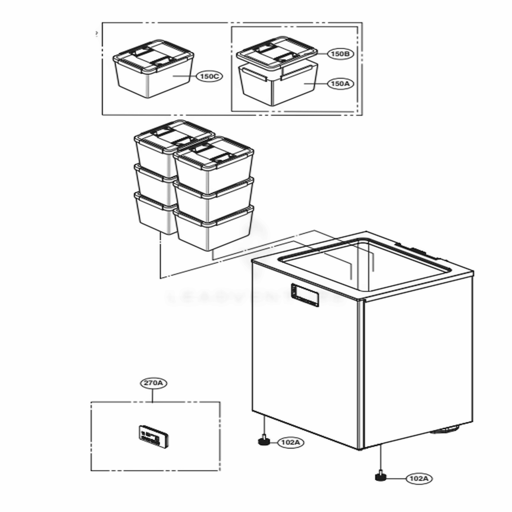 Main 2 Diagram and Parts List for LRKNC0505V ANSCNA0 LG Refrigerator