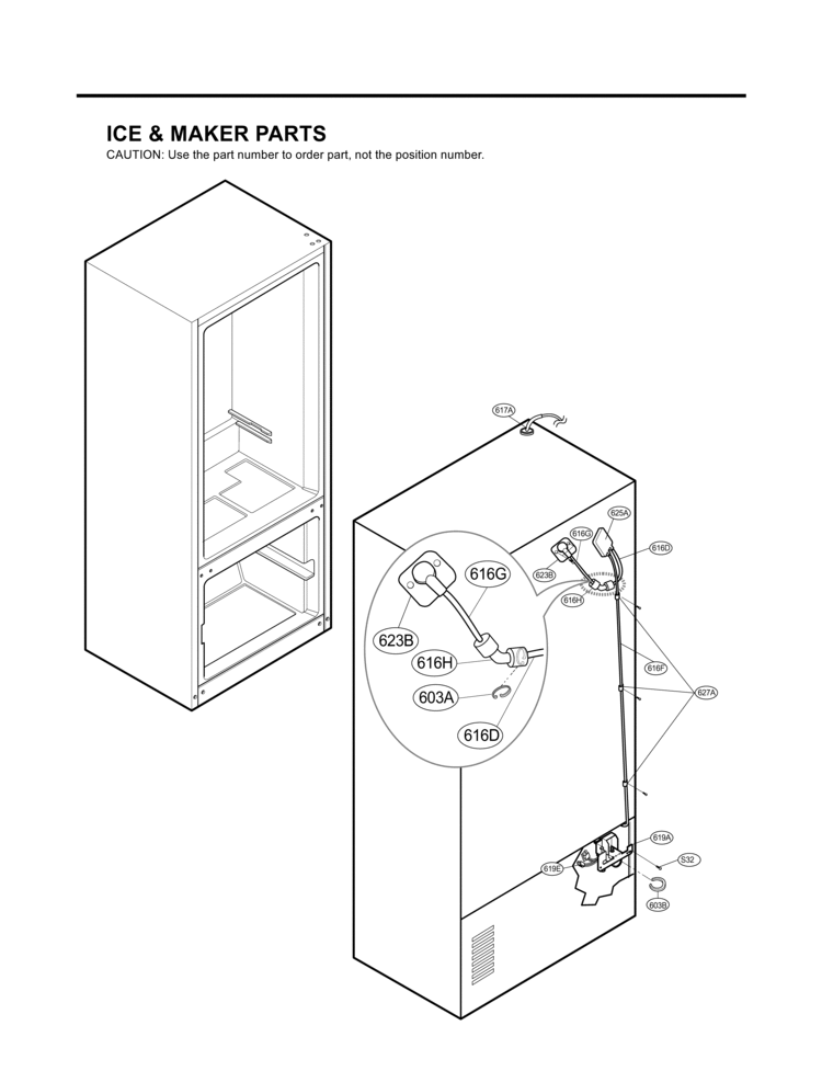 ICE & MAKER PARTS Diagram and Parts List for LFX21971ST LFX21971ST /01 LG Refrigerator