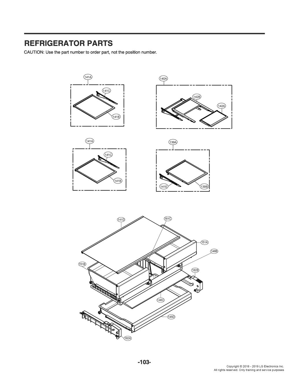 Refrigerator Parts Diagram and Parts List for GR-X288NSSM ASTCNA0 LG Refrigerator