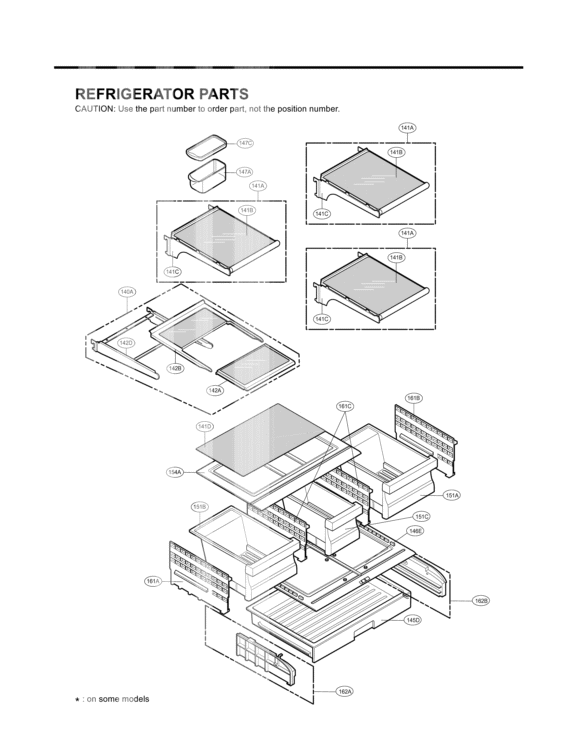 REFRIGERATOR PARTS Diagram and Parts List for LMX25981SB GR-L25AUVJH LG Refrigerator