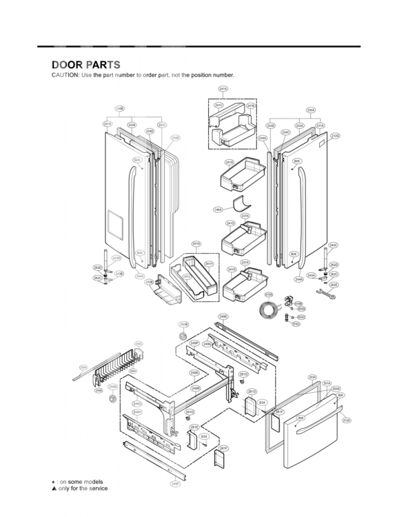 DOOR PARTS Diagram and Parts List for LFX25980ST LFX25980ST LG Refrigerator