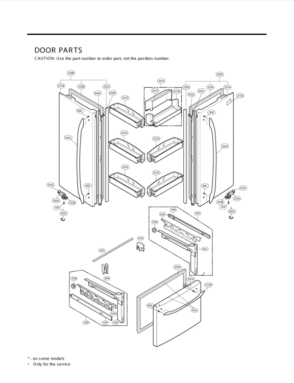 DOOR PARTS Diagram and Parts List for LFC21770ST LFC21770ST /01 LG Refrigerator