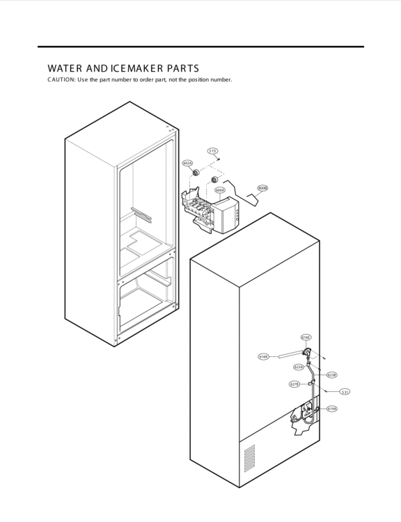 WATER AND ICEMAKER PARTS Diagram and Parts List for LFC21770ST LFC21770ST /01 LG Refrigerator