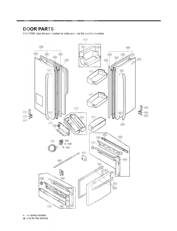 DOOR PARTS Diagram and Parts List for LFX21971ST LFX21971ST /02 LG Refrigerator