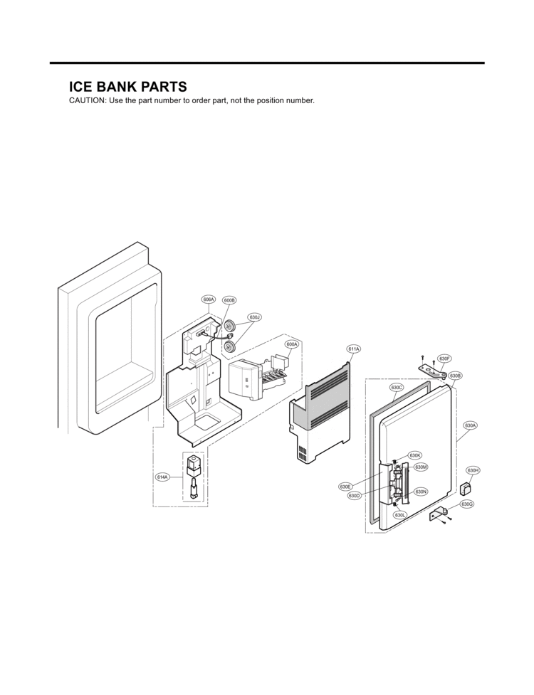 ICE BANK PARTS Diagram and Parts List for LFX25971SW LFX25971SW /02 LG Refrigerator
