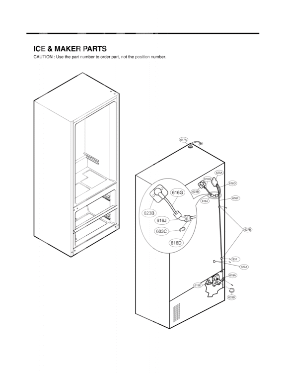 ICE & MAKER PARTS Diagram and Parts List for LMX25981ST LMX25981ST /01 LG Refrigerator