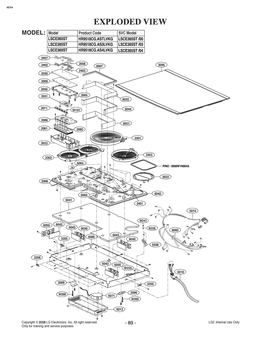 Diagram 1 Diagram and Parts List for HR9518CG AS4LVKG LG Range