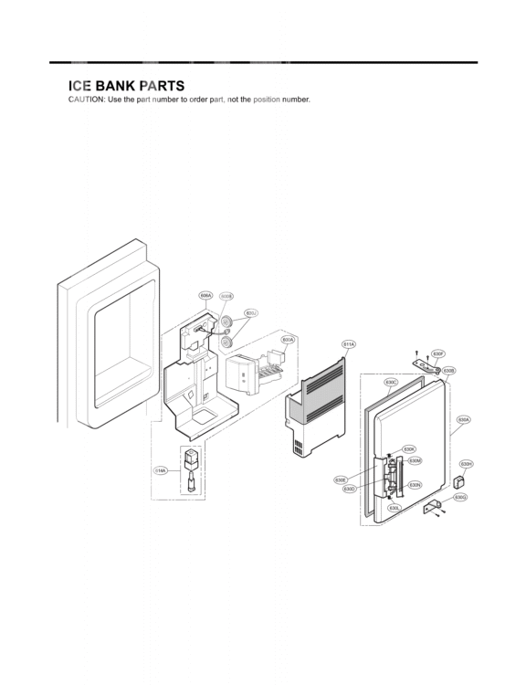 ICE BANK PARTS Diagram and Parts List for LFX25971SB LFX25971SB /03 LG Refrigerator