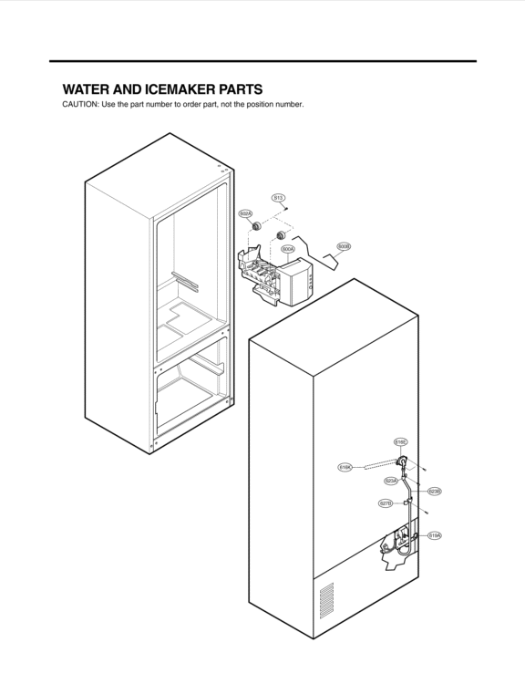 WATER AND ICEMAKER PARTS Diagram and Parts List for LFC25770ST LFC25770ST /02 LG Refrigerator