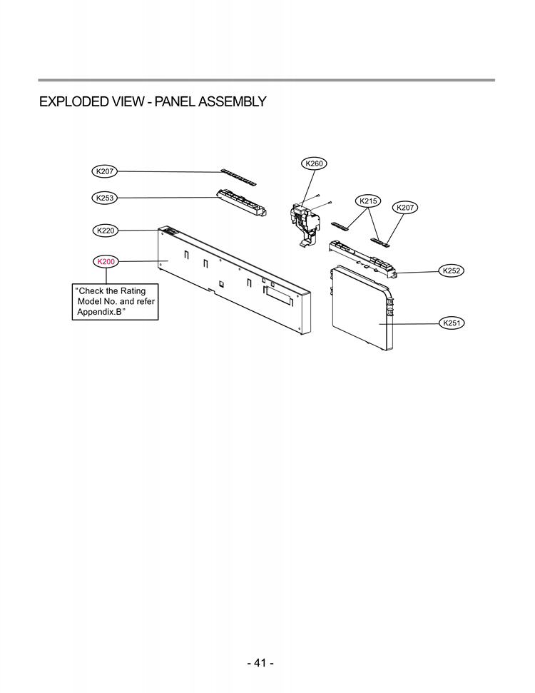 Dishwasher Exploded View 6 Diagram and Parts List for LDF9810ST LDF9810ST /01 LG Dishwasher