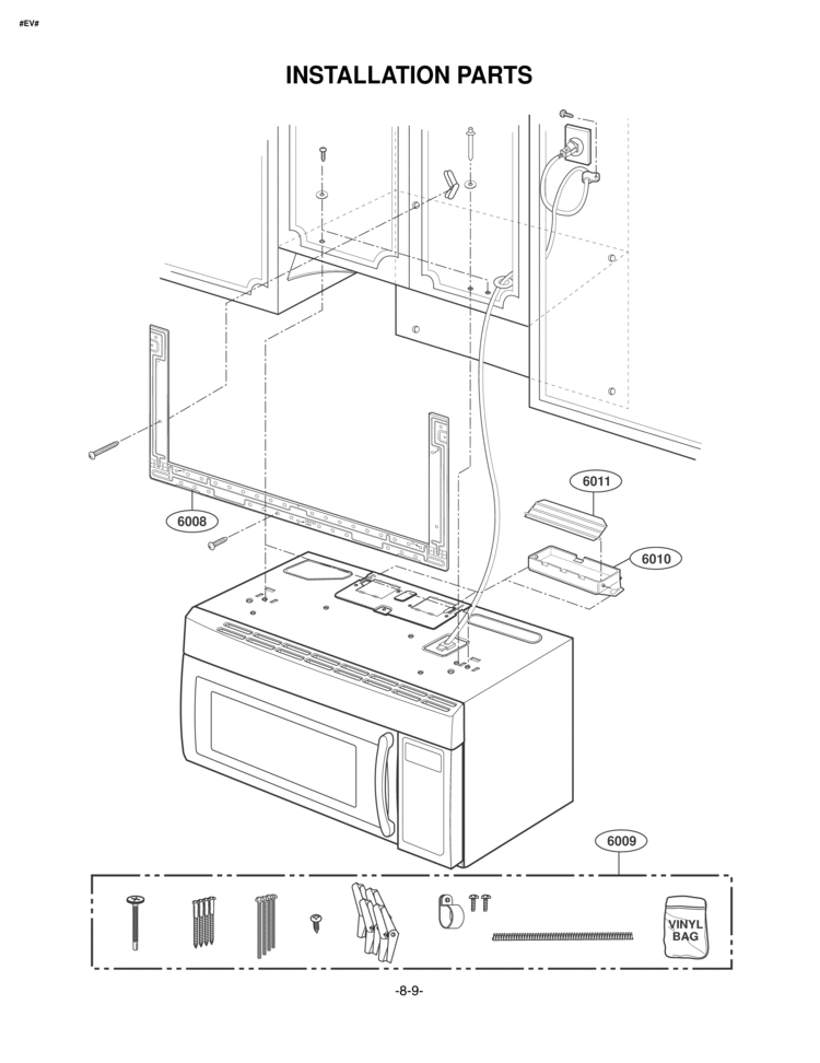 INSTALLATION PARTS Diagram and Parts List for LMVM1935SW LMVM1935SW/01 LG Microwave