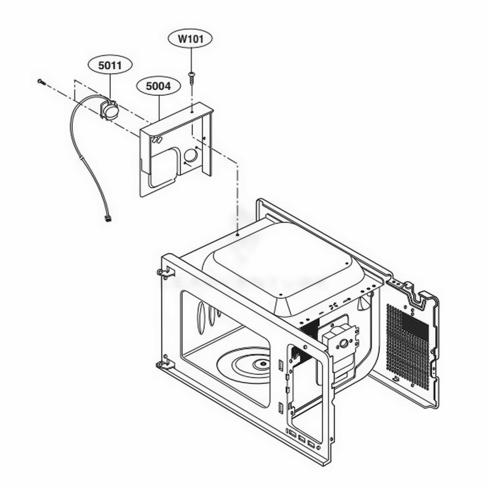 Sensor Parts Diagram and Parts List for LCRT2010BD CBDEBBY LG Wall Oven