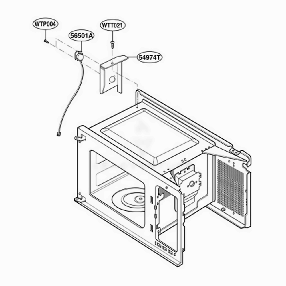 Sensor Parts Diagram and Parts List for GT4175SPQ CWHEWRP LG Wall Oven