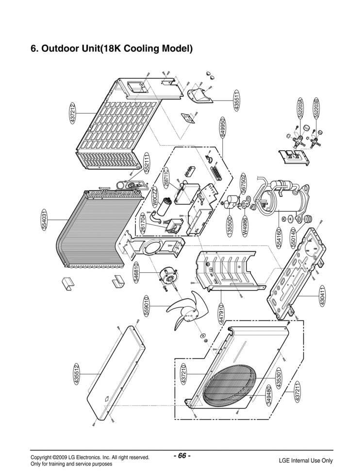 Air Conditioner Exploded View 1 Diagram and Parts List for LSUK1830CL  LG Air Conditioner