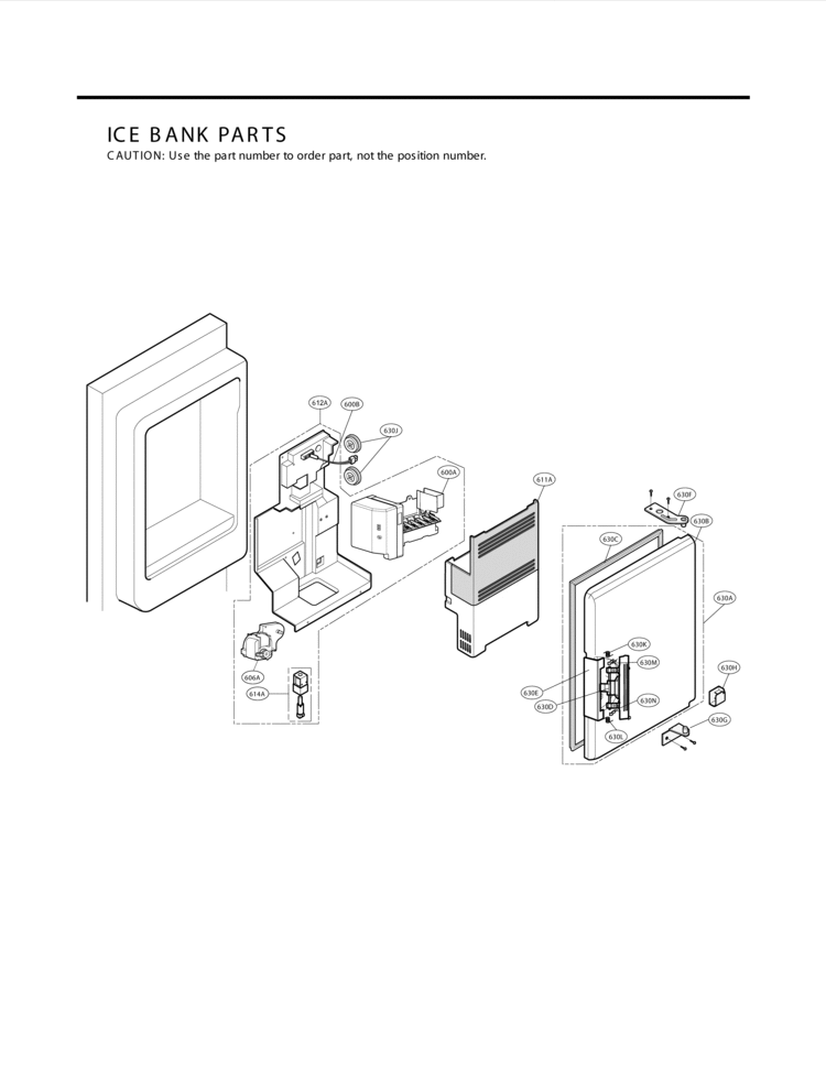 ICE BANK PARTS Diagram and Parts List for LFX25961SB  LG Refrigerator