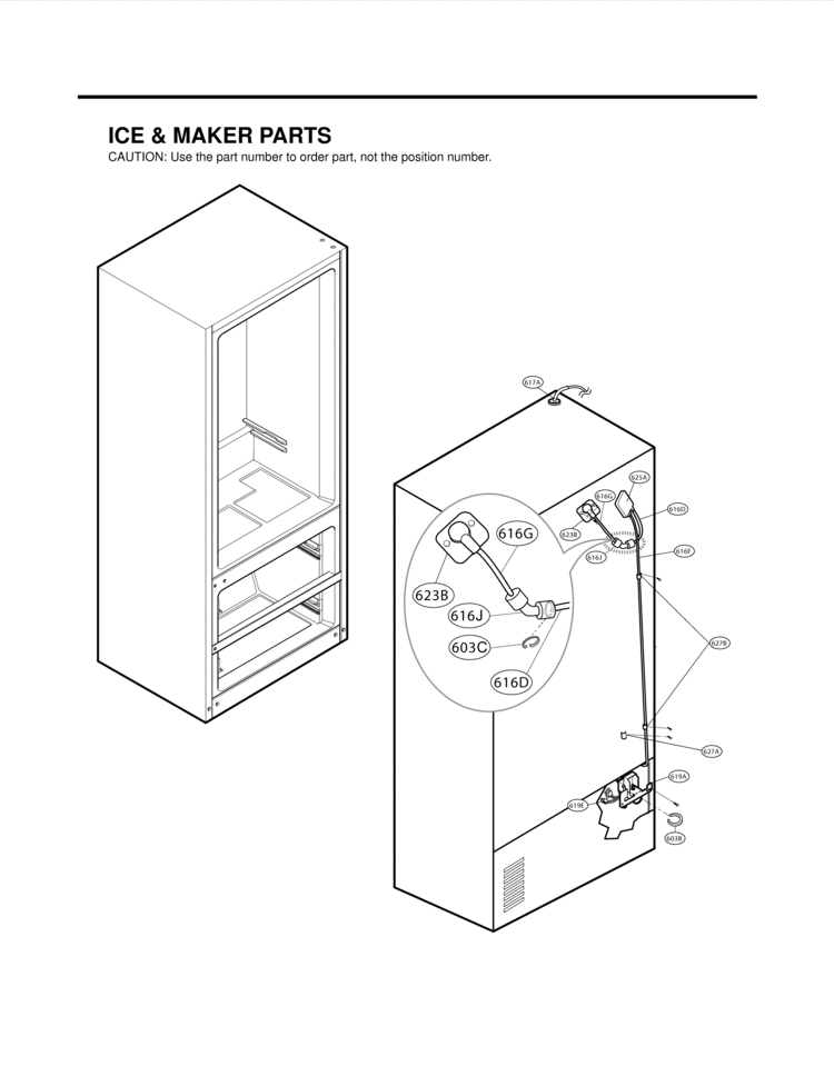 ICE & MAKER PARTS Diagram and Parts List for LMX25981ST LMX25981ST /04 LG Refrigerator