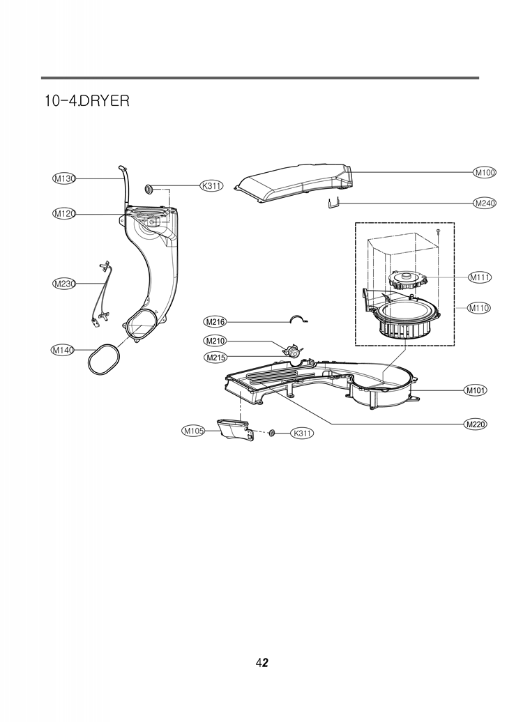 DRYER Diagram and Parts List for WM3431HS ALSEEUS LG Washer