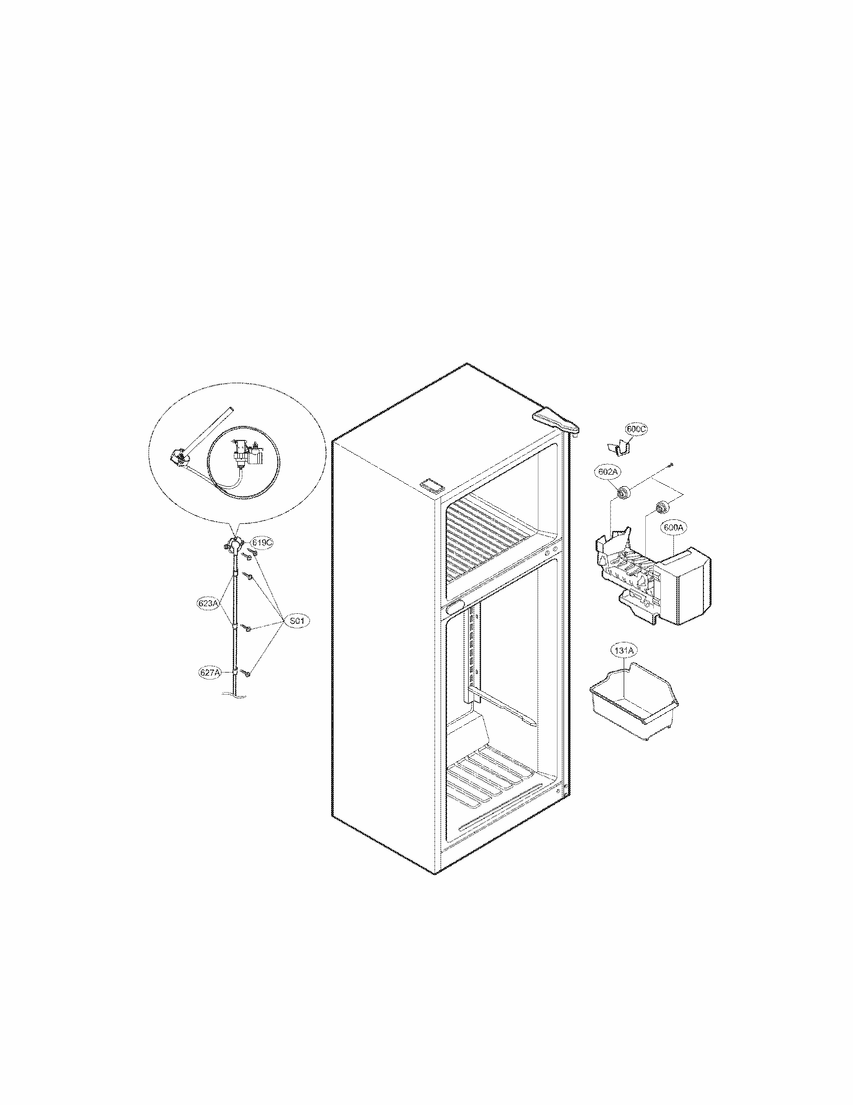 Ice Maker Parts Diagram and Parts List for 79578033210  Kenmore Refrigerator