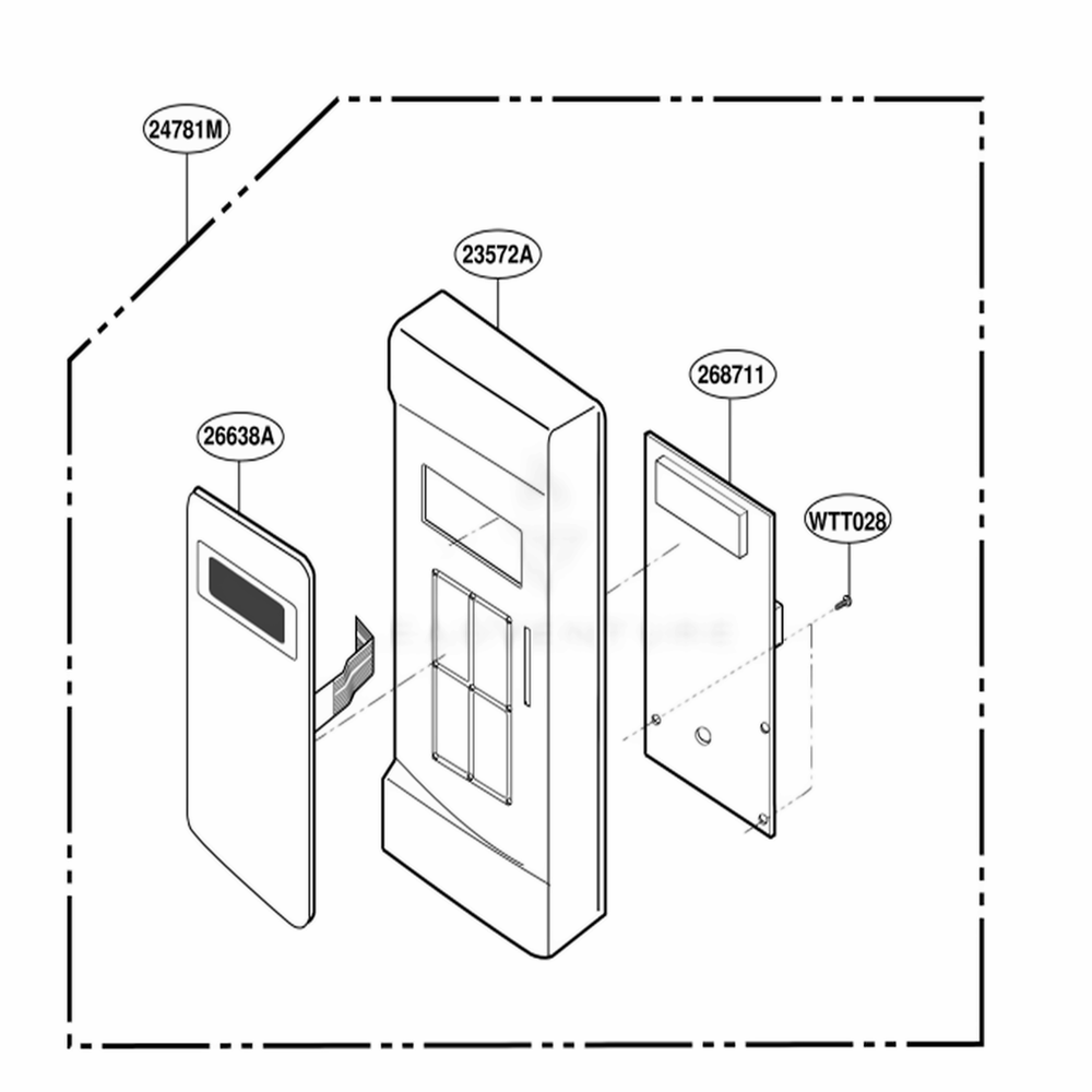 Controller Parts Diagram and Parts List for NNS431BL KBKEMAT LG Range