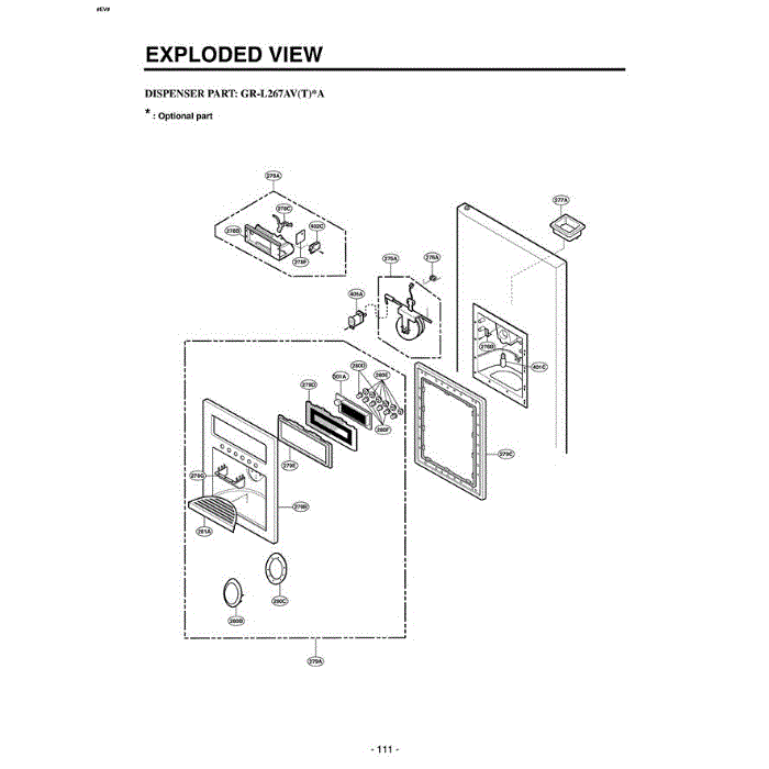 Section 7 Diagram and Parts List for LRSC26930TT ATICLGA LG Refrigerator