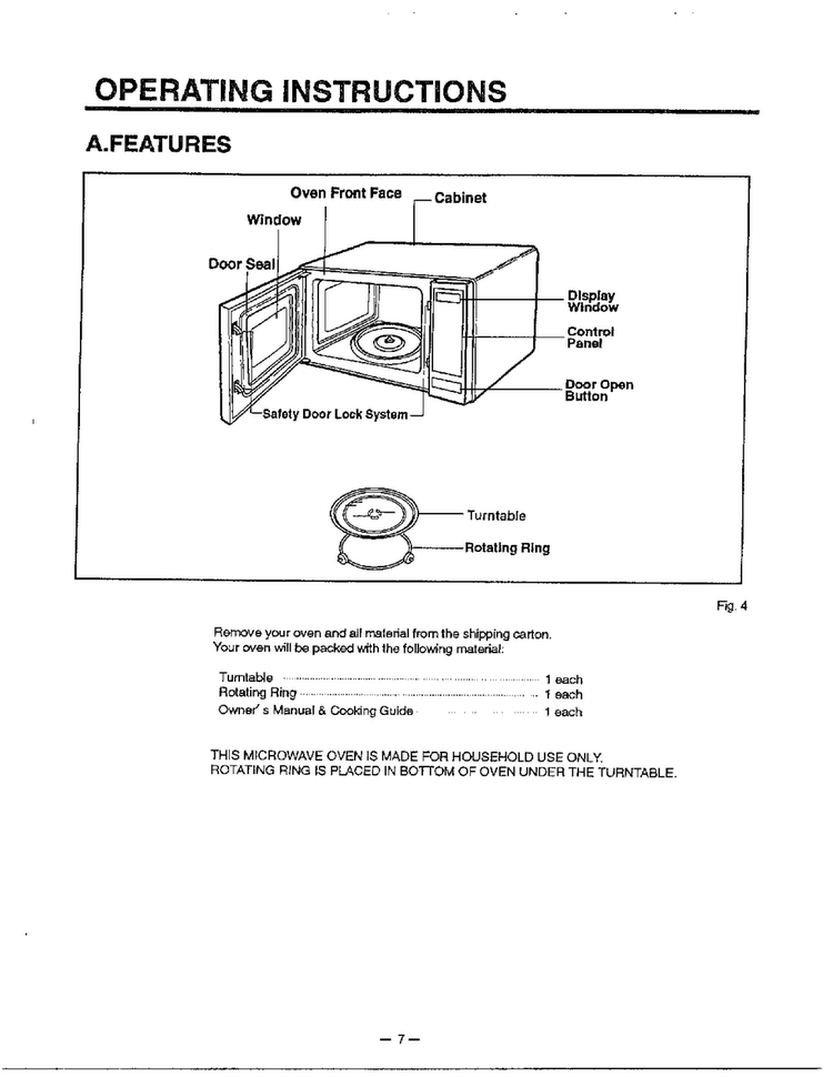 Operating Instructions Diagram and Parts List for MA-870MW  LG Microwave