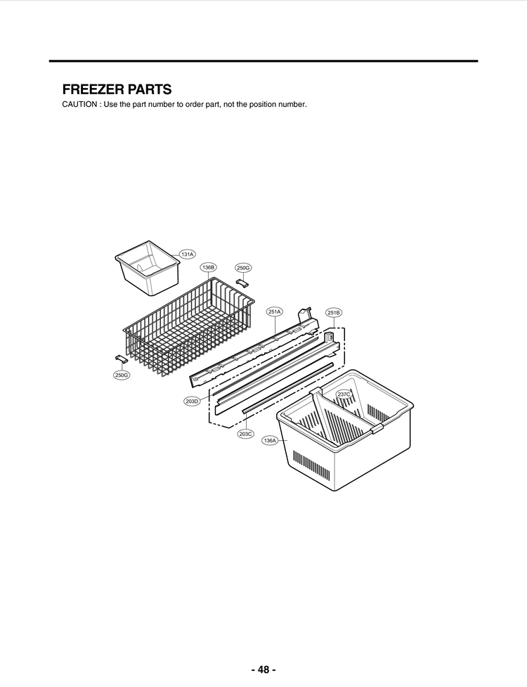 FREEZER PARTS Diagram and Parts List for LMX25981ST AST5GSC LG Refrigerator