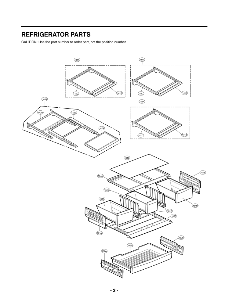 REFRIGERATOR PARTS Diagram and Parts List for LFX28977ST AST1LGA LG Refrigerator
