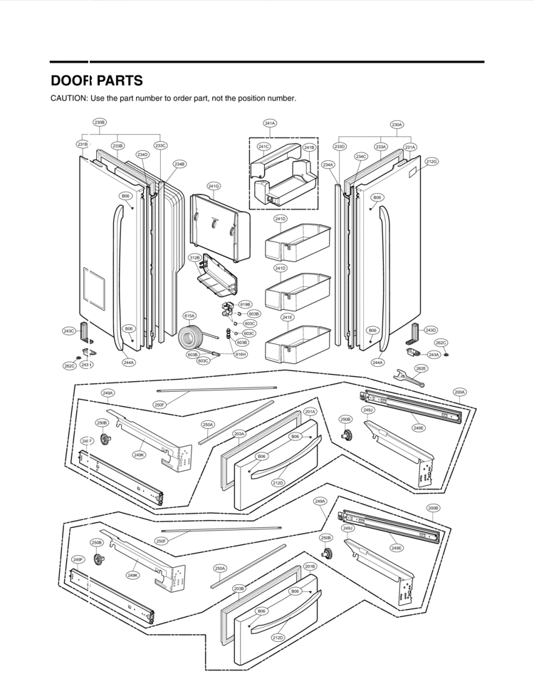 DOOR PARTS Diagram and Parts List for LMX28983ST LMX28983ST /02 LG Refrigerator