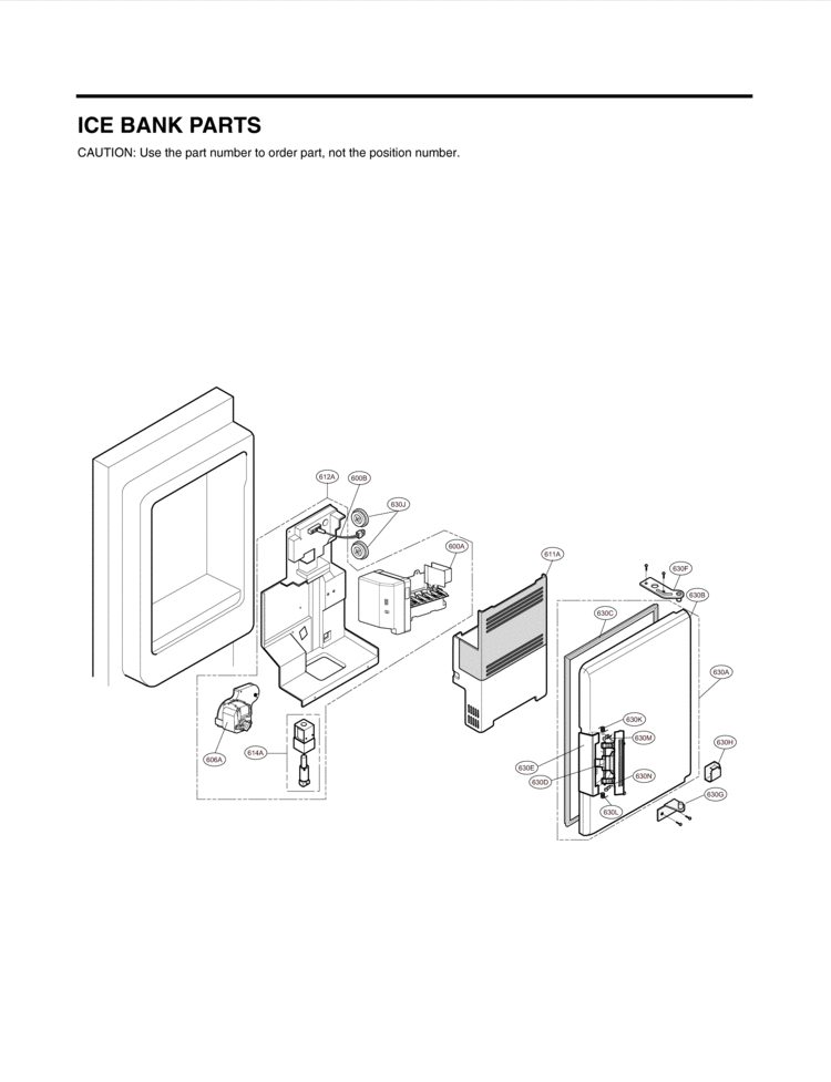 ICE BANK PARTS Diagram and Parts List for LMX28987ST LMX28987ST /01 LG Refrigerator