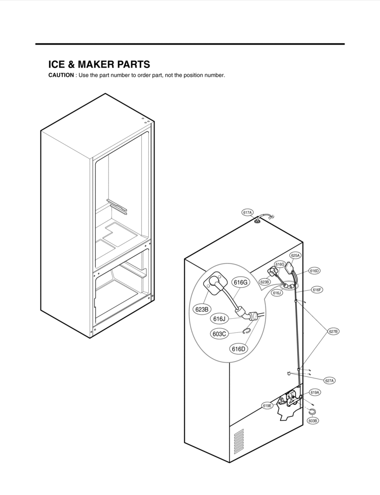 ICE & MAKER PARTS Diagram and Parts List for LFX21975ST LFX21975ST /02 LG Refrigerator