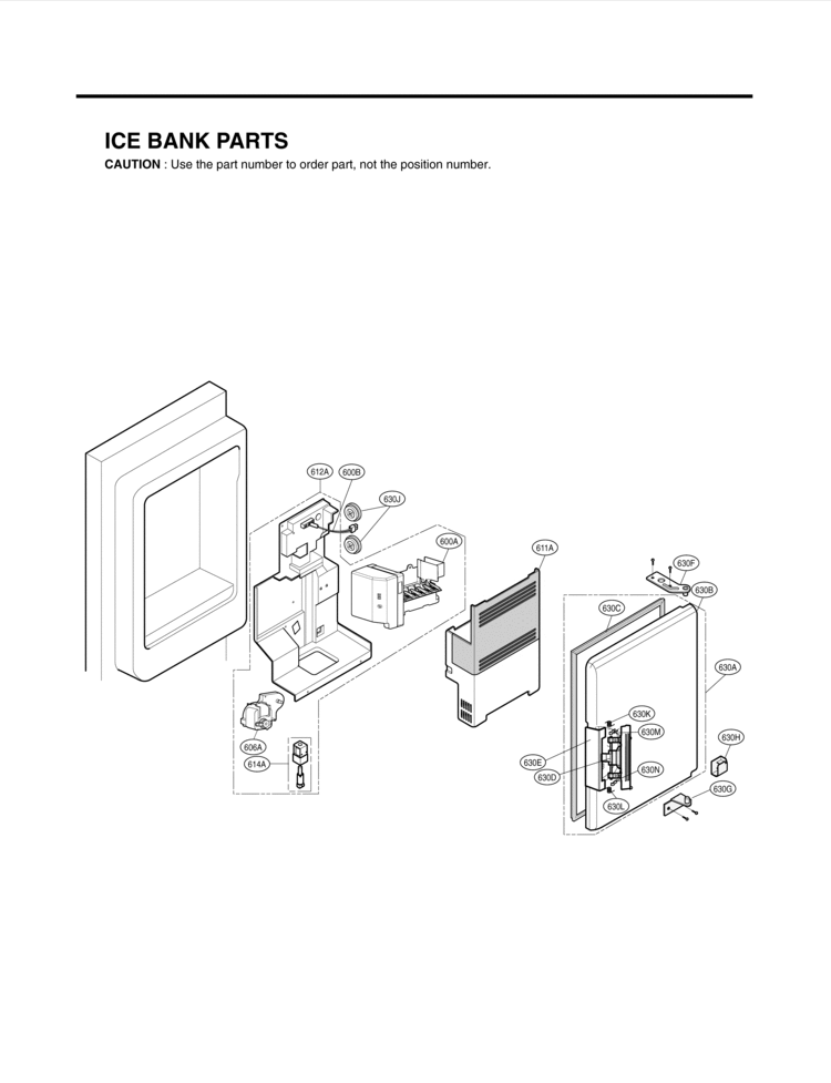 ICE BANK PARTS Diagram and Parts List for LFX21975ST LFX21975ST /02 LG Refrigerator