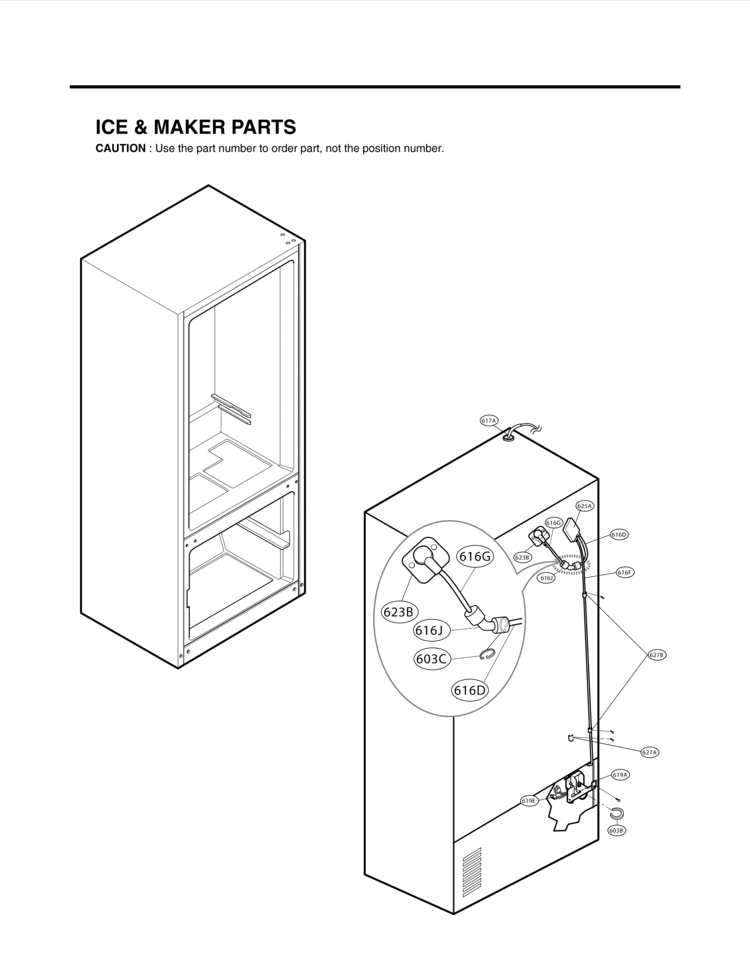 ICE & MAKER PARTS Diagram and Parts List for LFX25975SB LFX25975SB /02 LG Refrigerator
