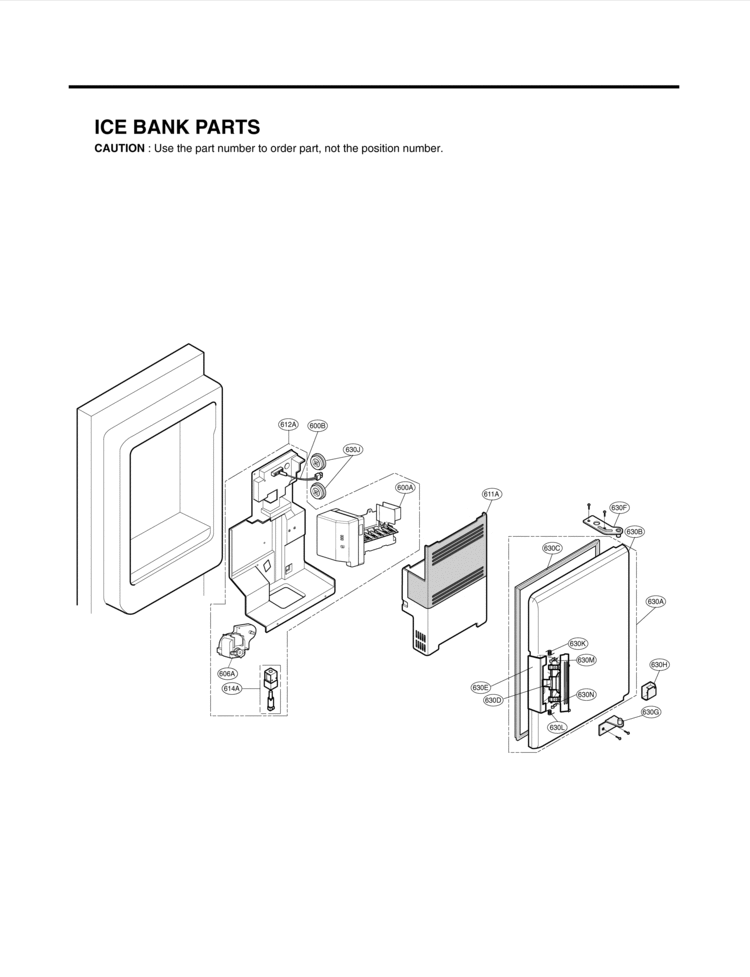 ICE BANK PARTS Diagram and Parts List for LFX25975SB LFX25975SB /02 LG Refrigerator