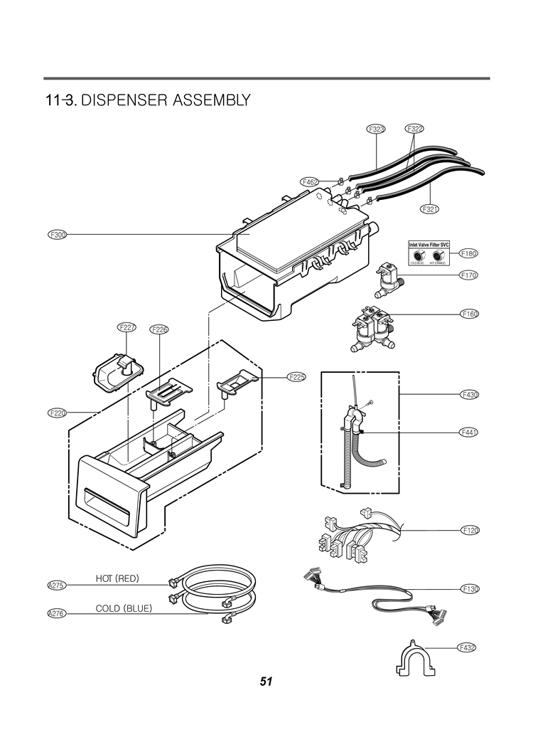 DISPENSER ASSEMB LY Diagram and Parts List for WM2050CW F1267FDY LG Washer