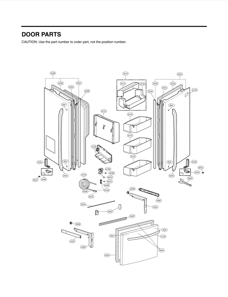 DOOR PARTS Diagram and Parts List for LFX28977ST LFX28977ST /02 LG Refrigerator