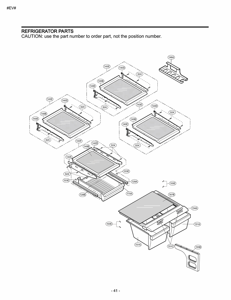 REFRIGERATOR PARTS Diagram and Parts List for LFC20760ST AST2LGY LG Refrigerator