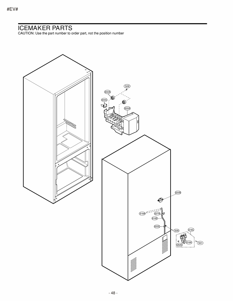 ICEMAKER PARTS Diagram and Parts List for LDC22720ST AST1LGG LG Refrigerator
