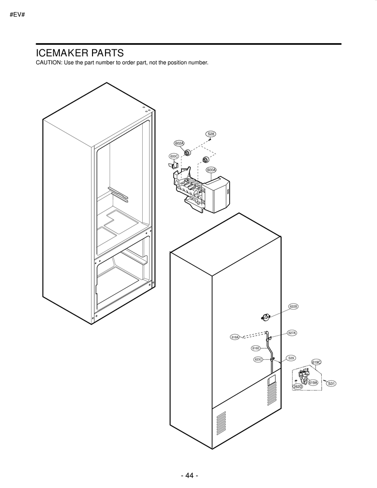 ICEMAKER PARTS Diagram and Parts List for LFC23760SW LFC23760SW /01 LG Refrigerator