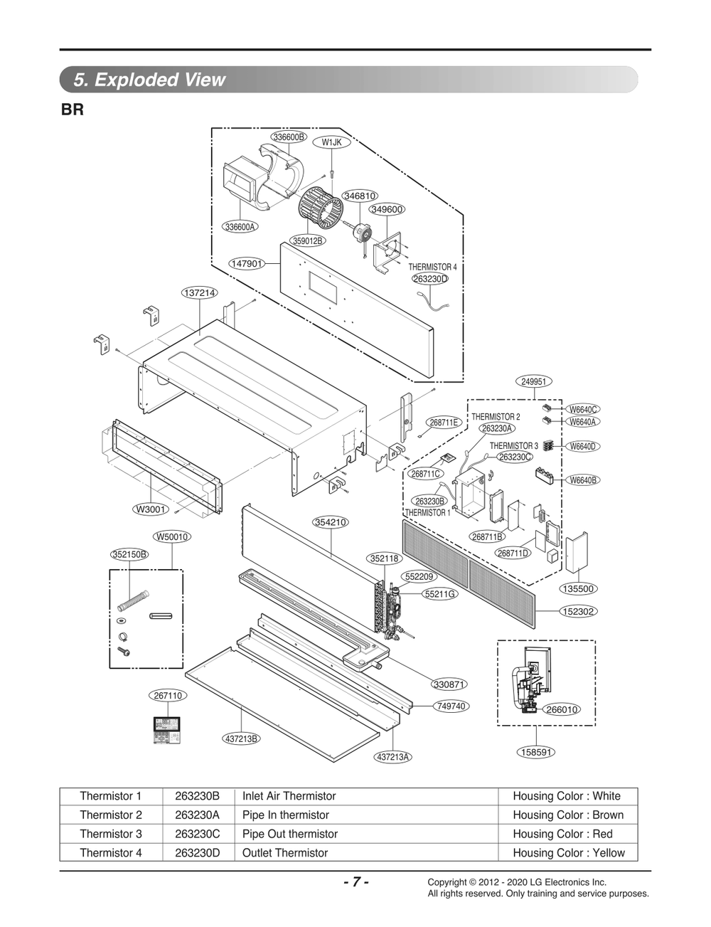 Diagram 1 Diagram and Parts List for ARNU483BRZ4 ANWALUS LG Air Conditioner