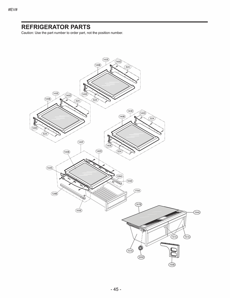 REFRIGERATOR PARTS Diagram and Parts List for LFX23961SB AWB1LGA LG Refrigerator