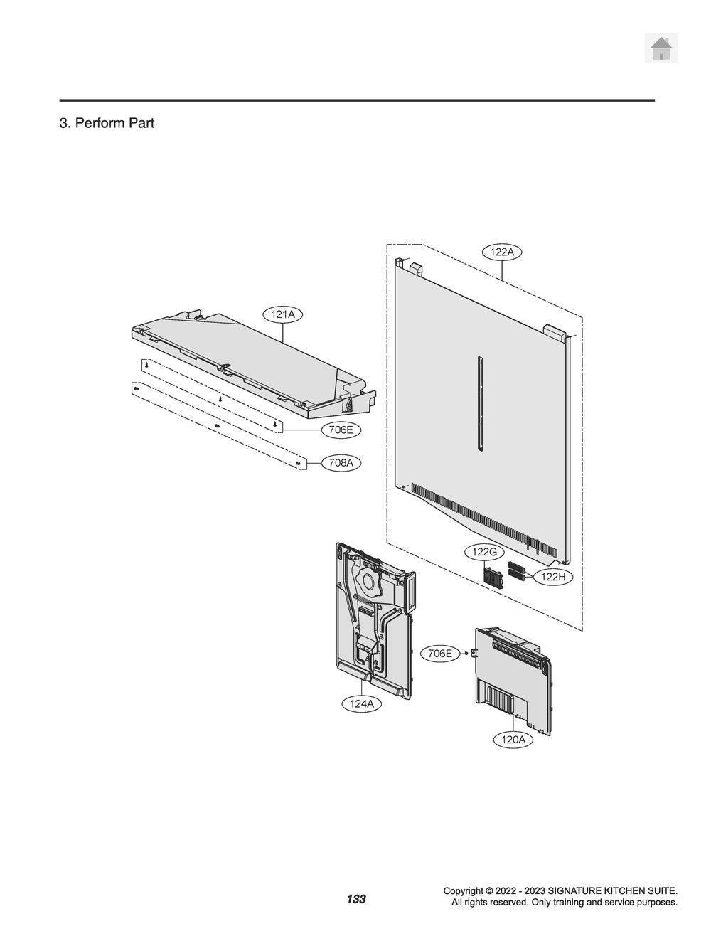 Perform Part Diagram and Parts List for GR-825FGPRM ASWCNA0 LG Refrigerator