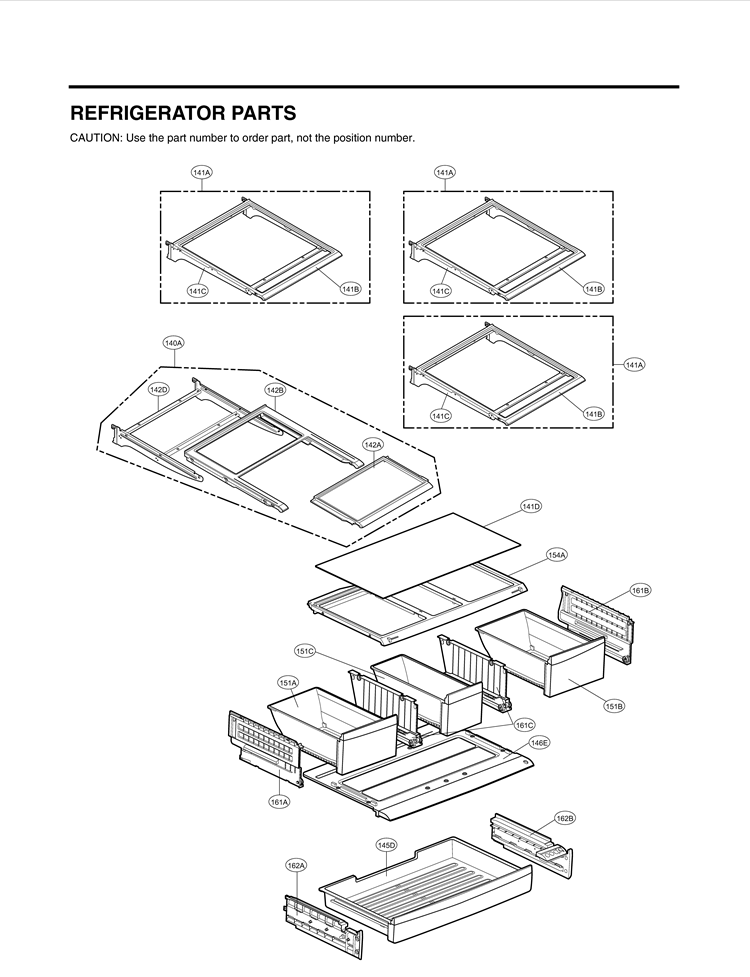 REFRIGERATOR PARTS Diagram and Parts List for LMX28987ST AST3LGA LG Refrigerator