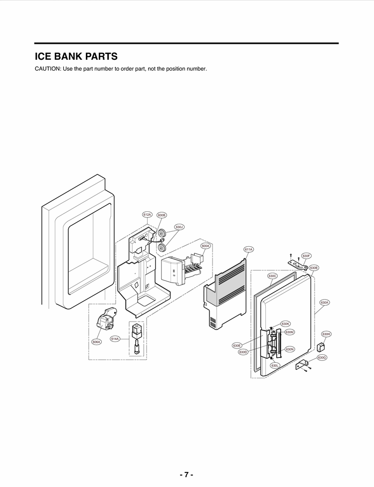 ICE BANK PARTS Diagram and Parts List for LFX28977ST LFX28977ST/ 03 LG Refrigerator