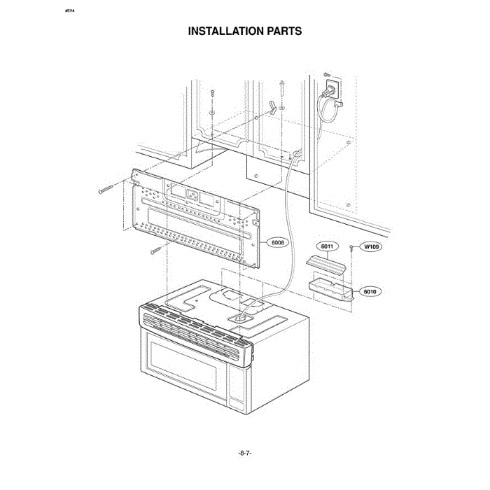Section 3 Diagram and Parts List for LMV1314B AB1ELGA LG Microwave Oven Combo